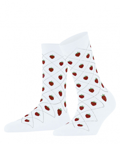 Носки женские Women's socks Strawberry SS0  (Размер: 36-41; Состав: хлопок 71%; полиамид 28%; эластан 1%; Цвет: белый 2000;)