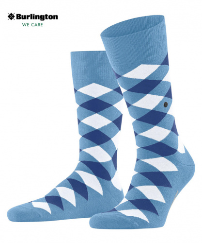 Носки мужские Men socks Burlington Danny (Размер: 40-46; Состав: хлопок 83%; полиамид 16%; эластан 1%; Цвет: голубой 6541;)