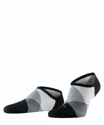 Носки мужские Men socks Burlington Clyde Men Sneaker SS25 (Размер: 40-46; Состав:  хлопок 83%, полиамид 17%; Цвет: черный 3002;)