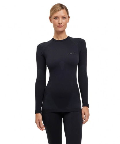Лонгслив женский  Women long sleeve Shirt Warm (Размер: M; Состав: полиамид 69%; полиэстер 26%; эластан 5%; Цвет: черный 3000;)