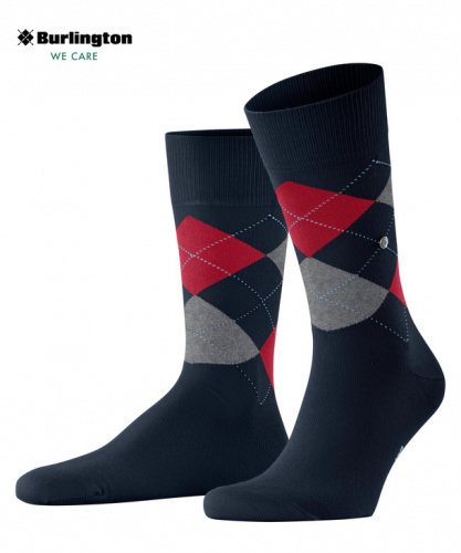 Носки мужские Men socks Burlington King (Размер: 40-46; Состав: хлопок 67%; полиамид 33%; Цвет: синий 6120;)