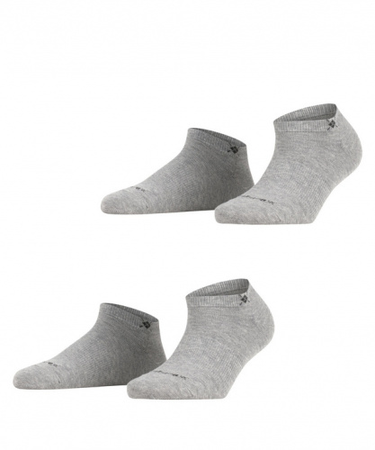 Носки женские Woman socks Burlington Everyday 2-Pack sneaker  (Размер: 36-41; Состав: хлопок 72%; полиамид 25%; эластан 3%; Цвет: серый 3400;)