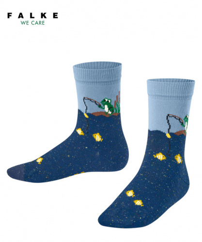 Носки детские Fishing Frog Kids Socks (Размер: 23-26; Состав: хлопок 50%; вискоза 28%;полиамид 19%; шелк 2%; эластан 1%; Цвет: синий  6290;)