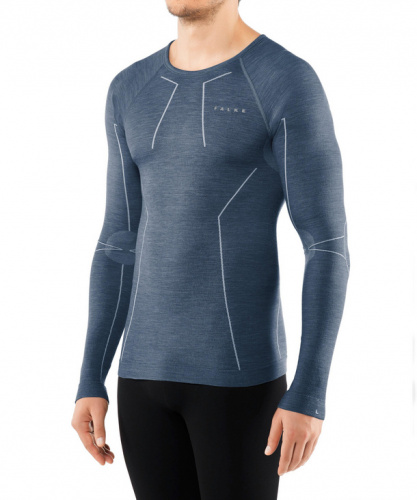 Термобелье Фуфайка мужская Layered clothing man's sweatshirt Wool-Tech  (Размер: XL; Состав: Шерсть 55%; полиамид 43%; эластан 2%; Цвет: серый 6751;)