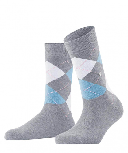 Носки женские Woman socks Burlington Queen  (Размер: 36-41; Состав: хлопок 67%; полиамид 33%; Цвет: серый 3221;)