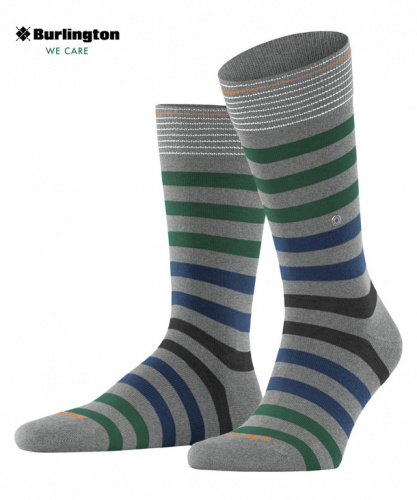 Носки мужские Men socks Burlington Blackpool (Размер: 40-46; Состав: хлопок 80%; полиамид 18%; эластан 2%; Цвет: серый 3391;)