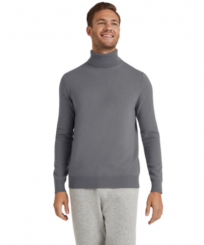 Джемпер мужской Men Pullover Roll-neck (Размер: M; Состав: кашемир 100%; Цвет: темно серый 3278;)