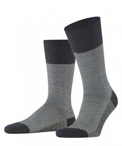 Носки мужские Men socks Airport Herringstripe (Размер: 39-42; Состав: шерсть 62%; хлопок 13%; полиамид 24%; эластан 1%; Цвет: черный 3000;)