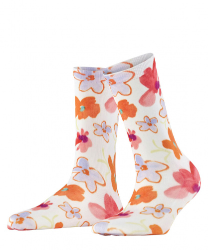 Носки женские Women's socks Garden Bloom SO (Размер: 36-41; Состав: хлопок 90%; полиамид 8%,эластан 2%; Цвет: белый 2009;)