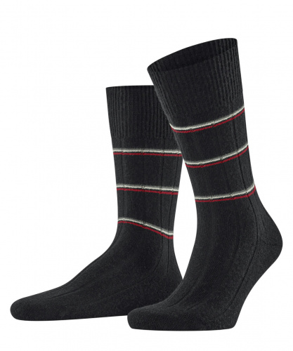 Носки мужские Men socks Lhasa Rib Special Edition (Размер: 43-46; Состав: шерсть 31%, вискоза 27%, полиамид 24%, кашемир 18%; Цвет: черный 3000;)