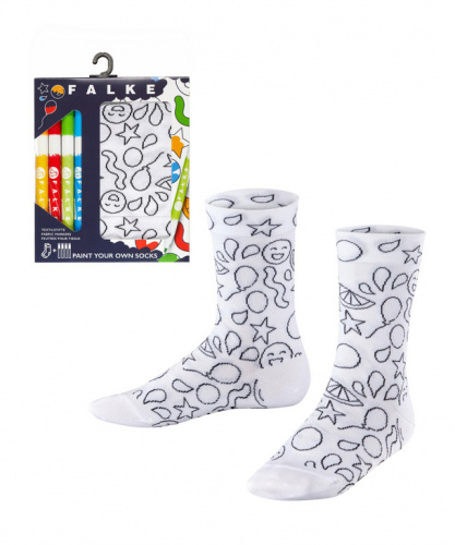Носки детские Paint Your Own Socks Kids Socks (Размер: 19-22; Состав: хлопок 65%; полиамид 34%; эластан 1%; Цвет: белый 2000;)