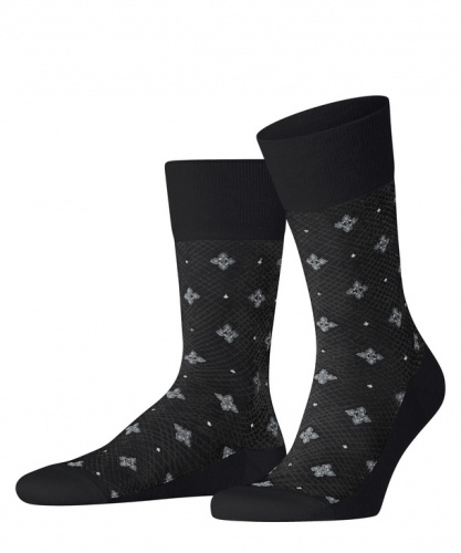 Носки мужские Mosaic Floor Men Socks (Размер: 45-46; Состав: лен 55%; хлопок 27%; полиамид 18%; Цвет: черный 3000;)