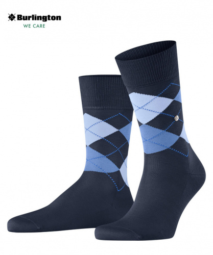 Носки мужские Men socks Burlington Manchester  (Размер: 40-46; Состав: хлопок 84% полиамид 16%; Цвет: темно-синий 6120;)