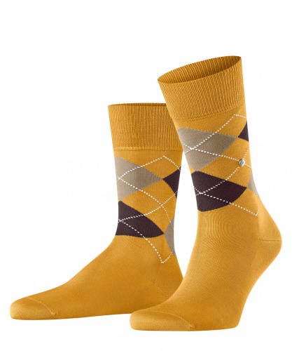 Носки мужские Men socks Burlington Manchester FW25/26 (Размер: 40-46; Состав: хлопок 84% полиамид 16%; Цвет: желтый 1305;)