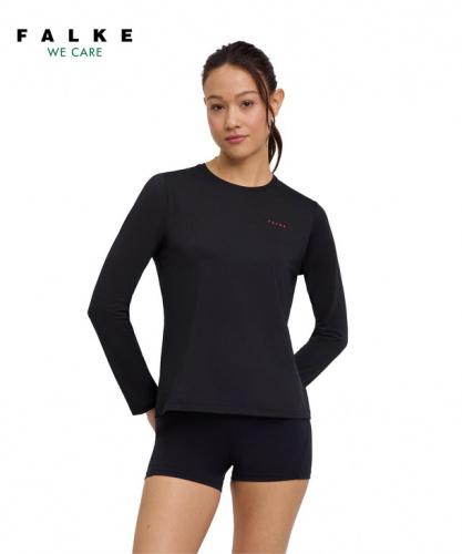 Лонгслив женский  Women long sleeve  (Размер: M; Состав: полиэстер 86%; эластан 14%; Цвет: черный 3000;)